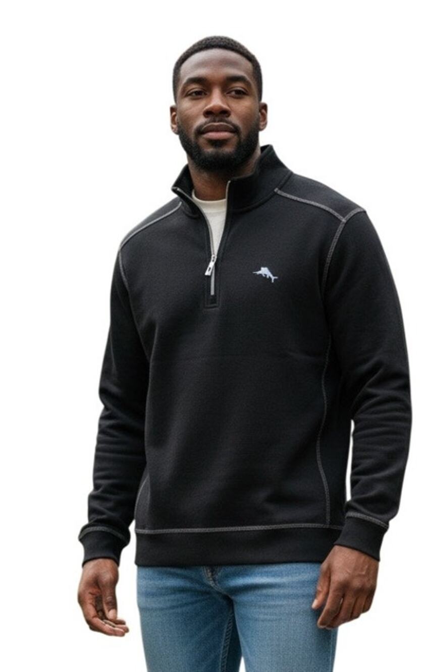 Tommy Bahama $130 Montego Bay Half-Zip Black Pullover Size XLT